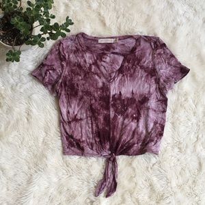 **SOLD**Purple tie-dye croptop
